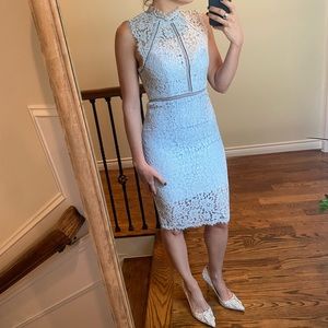 Baby blue lace dress